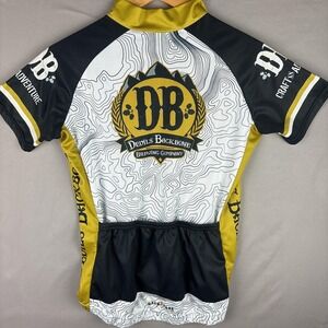 Devils Backbone Brewing Cycling Jersey Womens Medium White Club Cut 1/4 Zip